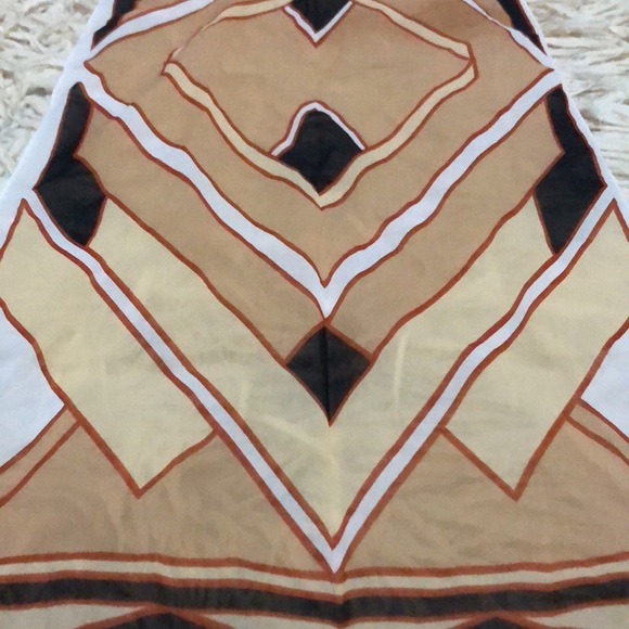 Gorgeous Vintage Scarf-Sheer-43x13-Earth Tones - Picture 10 of 12